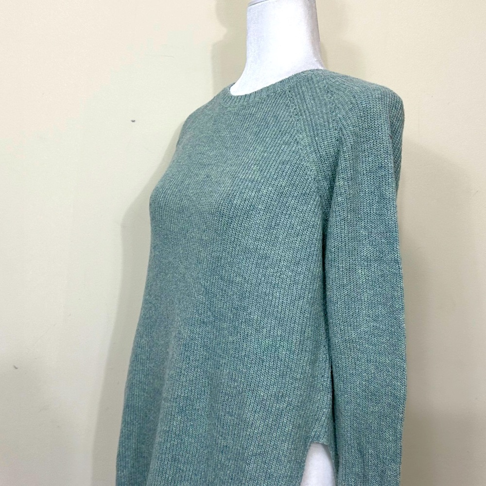 NEW Anthropologie Moth Soft Green Crew Neckline Sweater Pullover Dress Tunic S/M - Picture 7 of 16